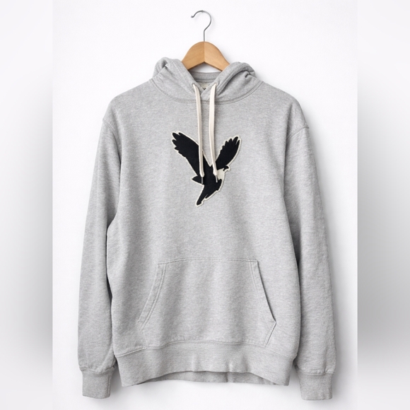 American Eagle Outfitters Other - American Eagle Logo Hoodie Gray Pullover Size L 2000s American Eagle